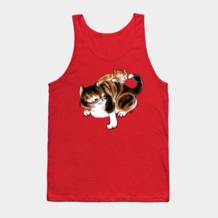 Big cat and naughty kitten Tank Top